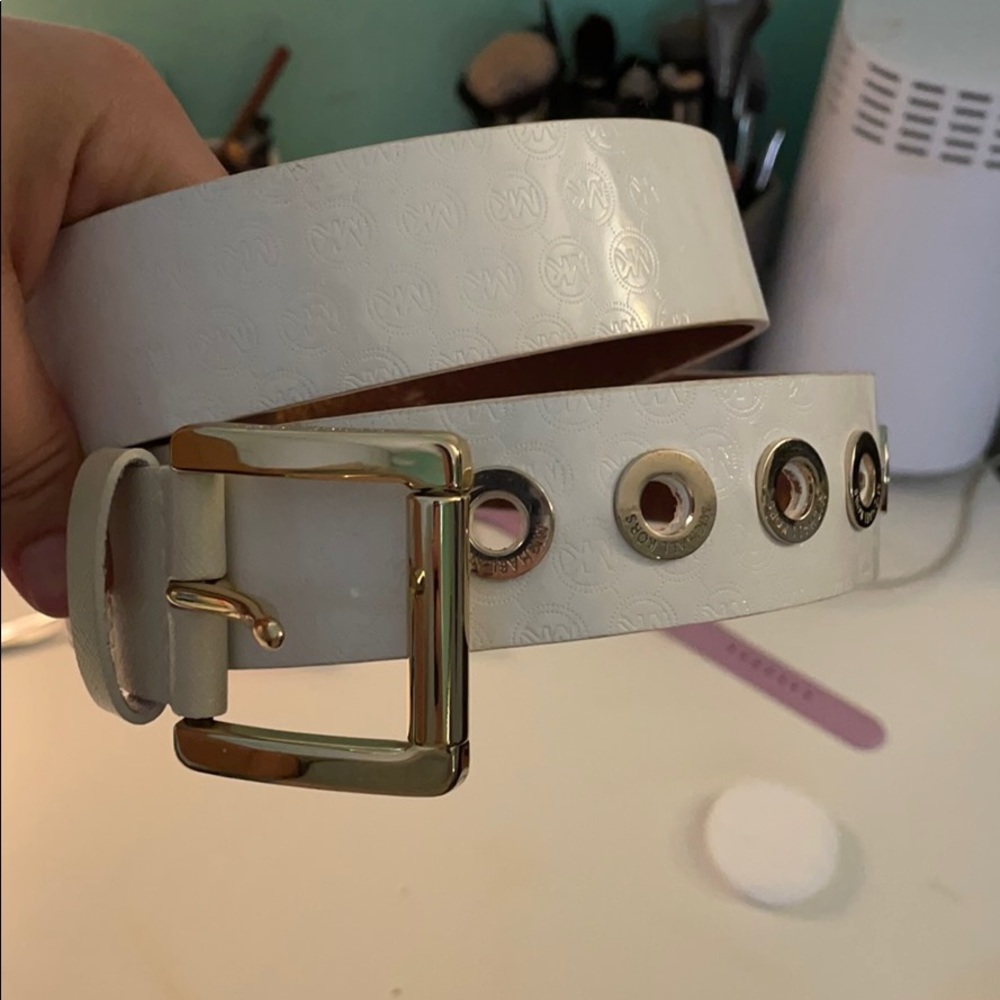 White Michael Kors Belt